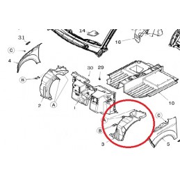 PASSARUOTA LOKARI ANTERIORE SX MICROCAR DUE' (P85 P88 P105) / MGO 3-4-5-6 (P96 P98 P110) - 1415825